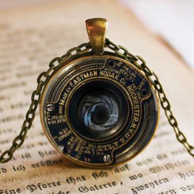 Vintage Camera Lens Pendant/Necklace Jewelry, Fine Art Necklace Jewelry