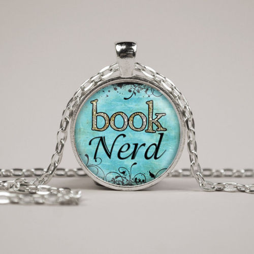 Book Nerd Necklace Or Keyr..
